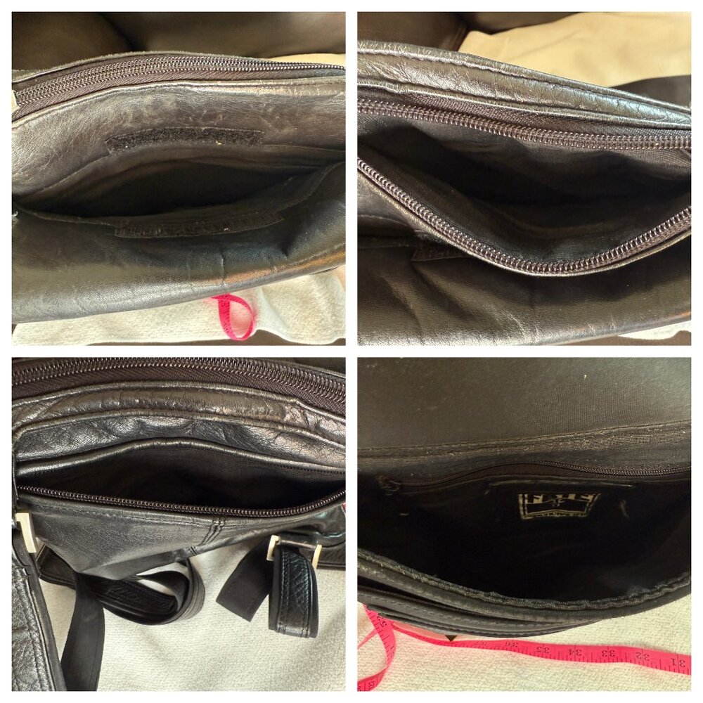 Frye Small Black Leather Backpack With Silver Har… - image 8